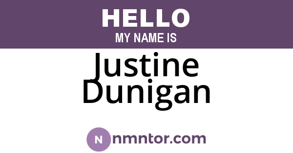 Justine Dunigan