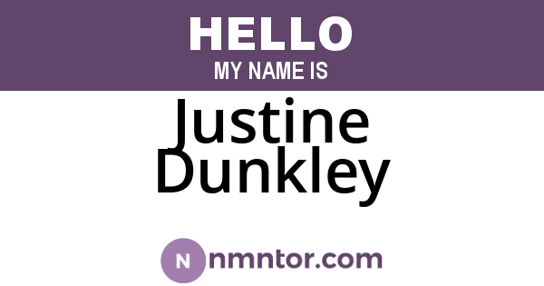 Justine Dunkley