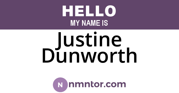 Justine Dunworth