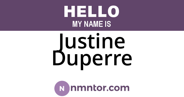 Justine Duperre