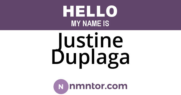 Justine Duplaga