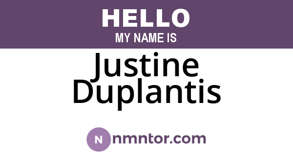 Justine Duplantis