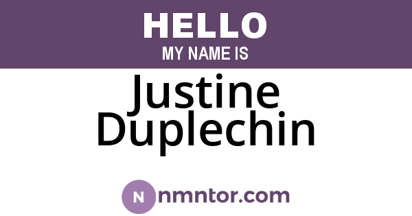 Justine Duplechin