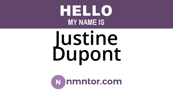 Justine Dupont