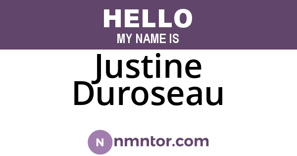 Justine Duroseau