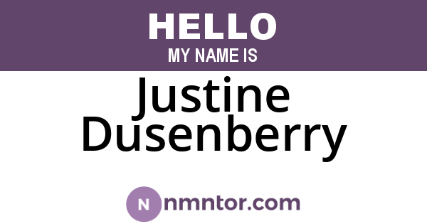 Justine Dusenberry