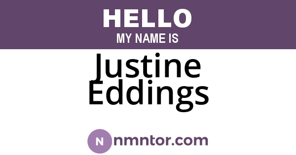 Justine Eddings