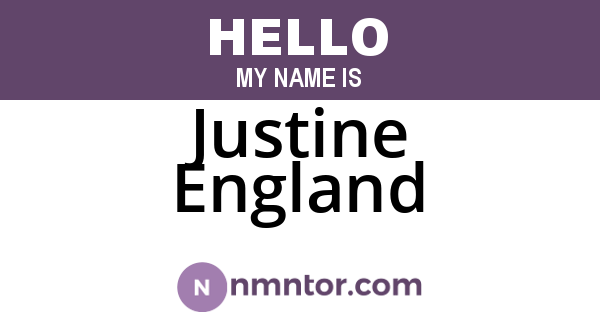 Justine England