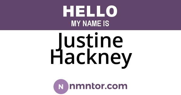 Justine Hackney