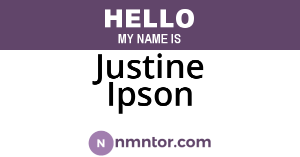 Justine Ipson
