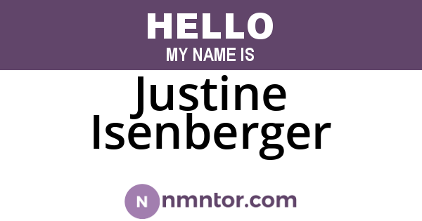 Justine Isenberger