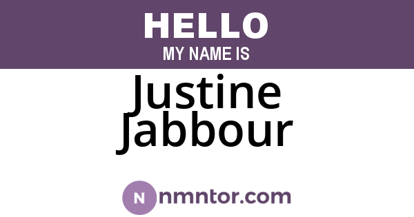 Justine Jabbour
