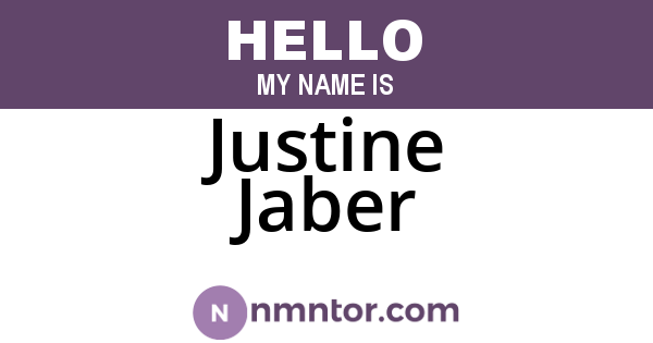 Justine Jaber