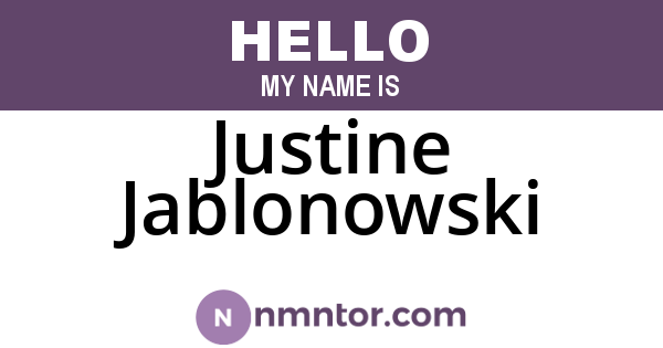 Justine Jablonowski