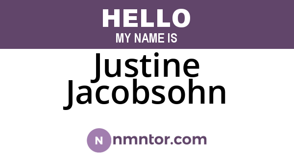 Justine Jacobsohn