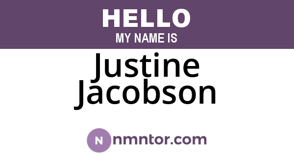 Justine Jacobson