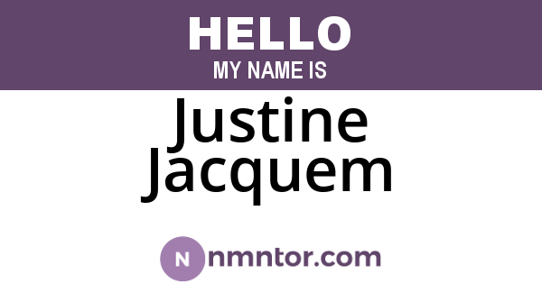 Justine Jacquem