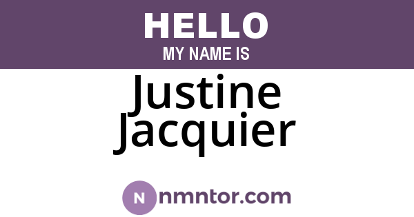 Justine Jacquier