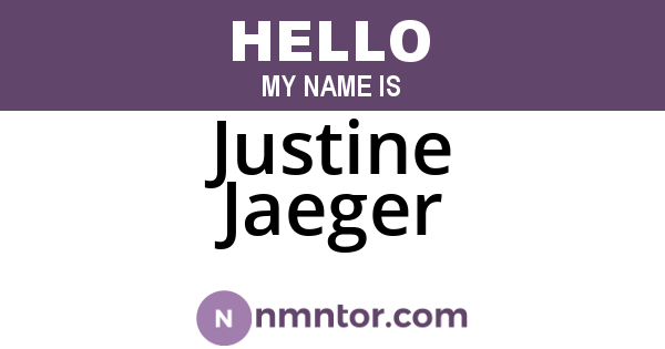 Justine Jaeger