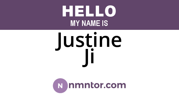 Justine Ji