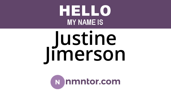 Justine Jimerson
