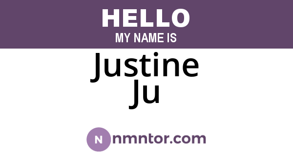 Justine Ju