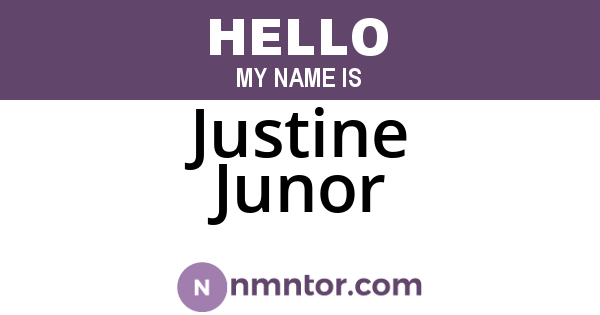 Justine Junor