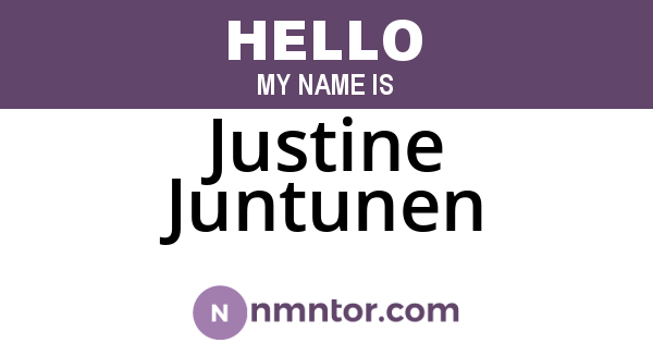 Justine Juntunen