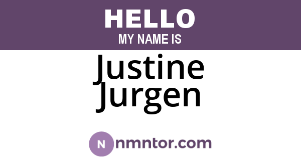 Justine Jurgen