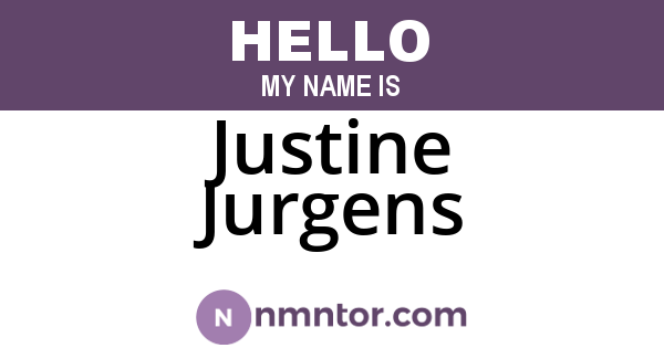 Justine Jurgens