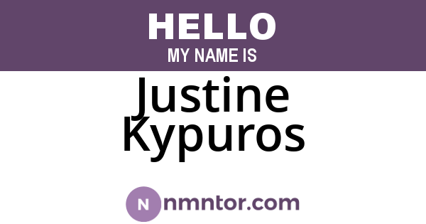 Justine Kypuros