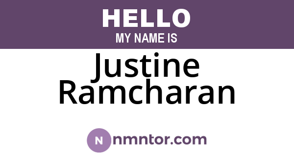 Justine Ramcharan