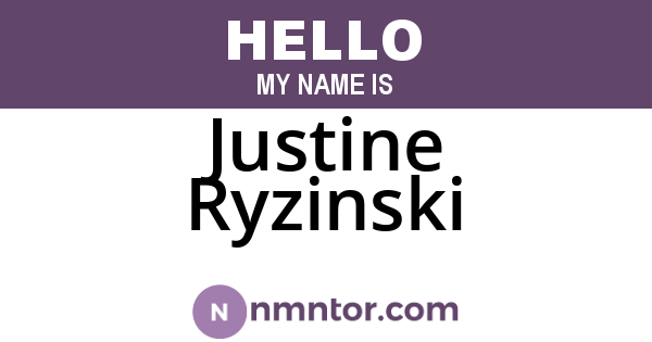 Justine Ryzinski