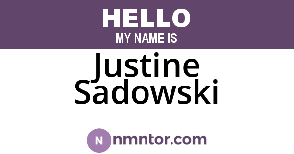 Justine Sadowski