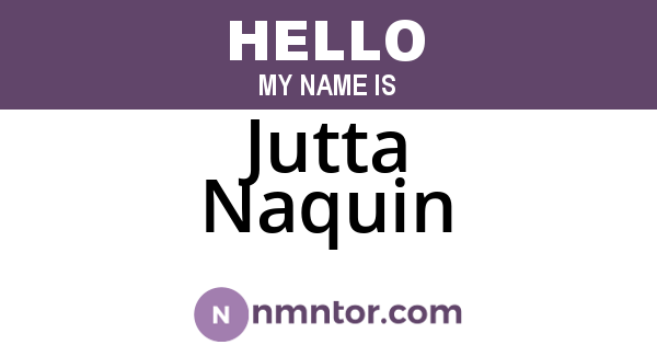 Jutta Naquin