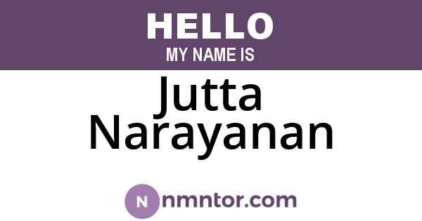 Jutta Narayanan