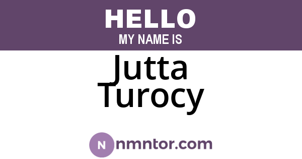 Jutta Turocy