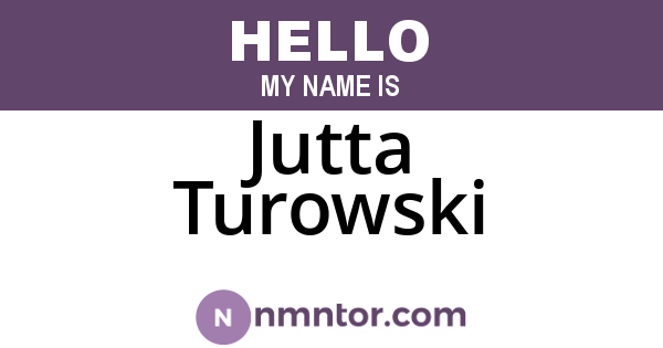 Jutta Turowski