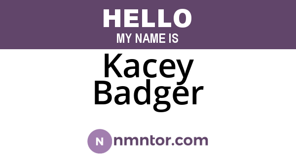 Kacey Badger