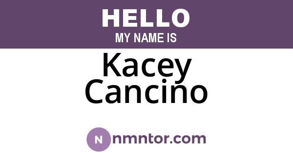 Kacey Cancino