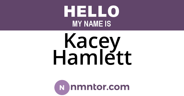 Kacey Hamlett