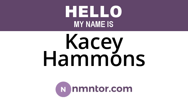 Kacey Hammons