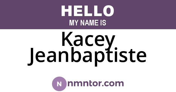 Kacey Jeanbaptiste