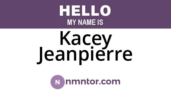 Kacey Jeanpierre