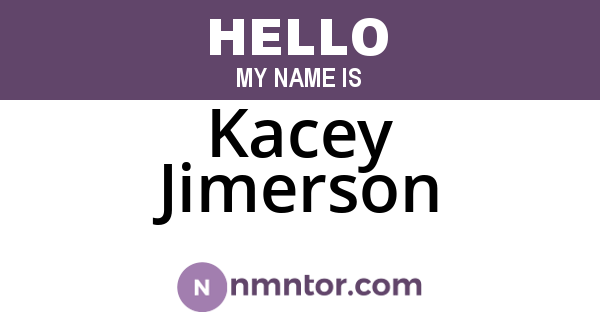 Kacey Jimerson