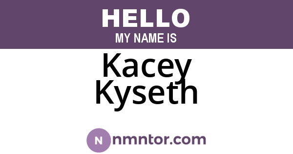 Kacey Kyseth