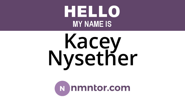 Kacey Nysether
