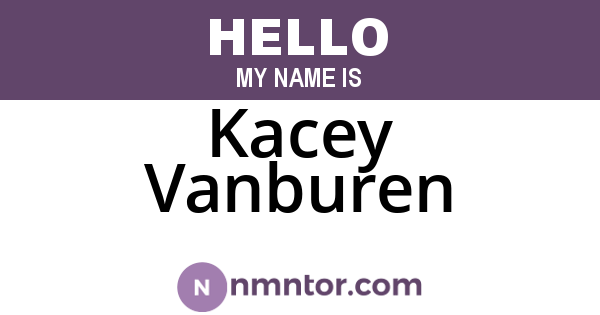 Kacey Vanburen