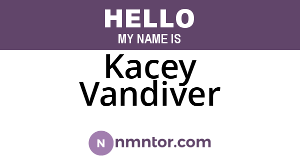 Kacey Vandiver