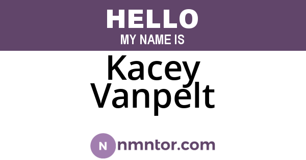 Kacey Vanpelt